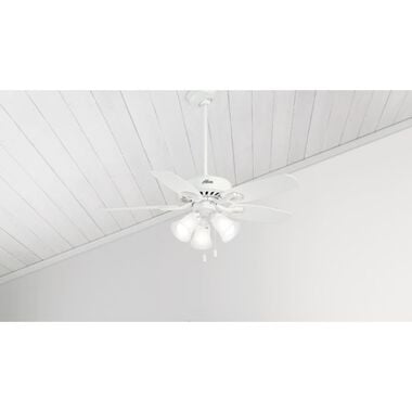 Hunter Fan Builder Ceiling Fan 42in LED Indoor Snow White, large image number 8