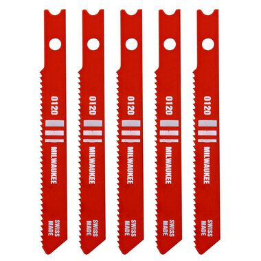 Milwaukee 2-3/4 in. 18 TPI High Speed Steel Jig Saw Blade 5PK, large image number 7