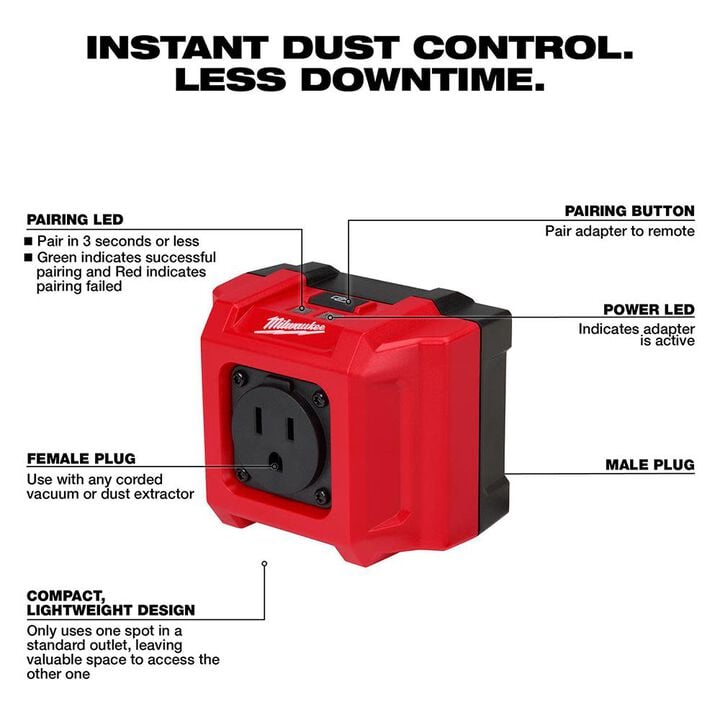 Milwaukee Wireless Dust Control Adapter & Remote Kit, large image number 4