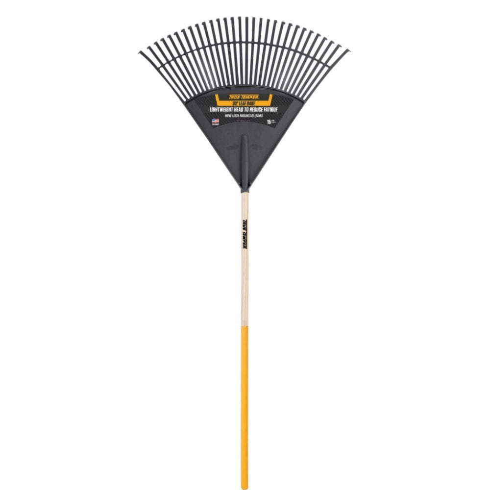 Ames 30 Inch Poly Cushion Grip Leaf Rake with Harwood Handle, large image number 2