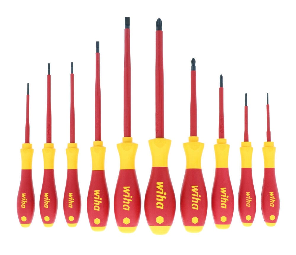 Wiha Insulated Cushion Grip Slotted Screwdriver Set 10 Piece, large image number 5