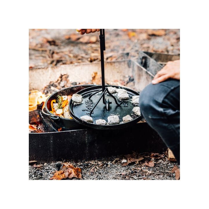 Lodge Cast Iron 6 Qt 12 Inch Black Cast Iron Camp Dutch Oven, large image number 1