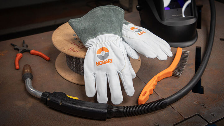 Hobart MIG Welding Gloves, Gray, Large, large image number 5