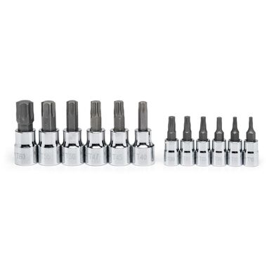 Crescent 12 Pc TORX Bit 1/4 In. and 3/8 In. Drive Socket Set