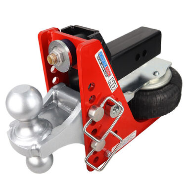 Shocker Hitch HD 20K 2.5in Air Receiver Hitch & Silver Combo Ball Mount with 2in & 2-5/16in Hitch Balls