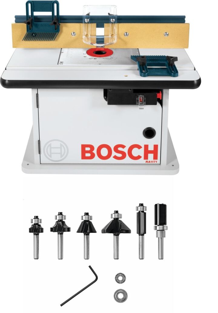 Bosch Benchtop Router Table with Trim & Edging Router Bit Set 6pc Bundle, large image number 0