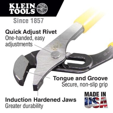 Klein Tools 10in (254 mm) Pump Pliers, large image number 1
