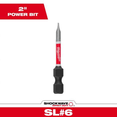 Milwaukee SHOCKWAVE 2 in. Impact Slotted 1/8 in. Power Bit