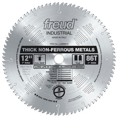 Freud 12in Thick Non-Ferrous Metal Blade, large image number 0