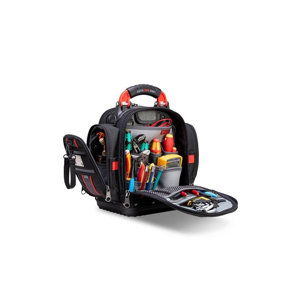 Veto Pro Pac 40 Lbs Zippered Compact Service Tool Bag, Black/Red, large image number 5