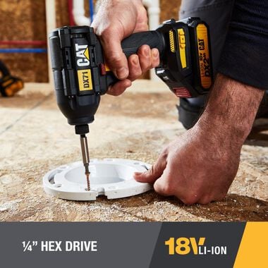 CAT 18V 1 FOR ALL 1/4 in Impact Driver Two Battery Cordless Kit, large image number 7