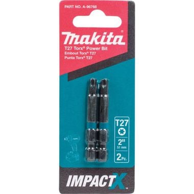 Makita Impact X T27 Torx 2 Power Bit 2/pk, large image number 2