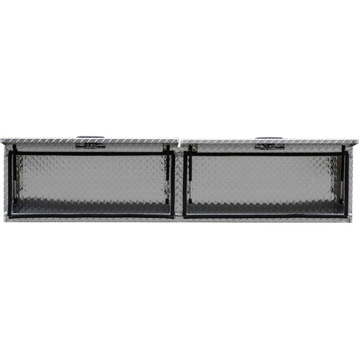 Buyers Products Company 18x16x72 Inch Diamond Tread Aluminum Topsider Truck Box with Flip-Up Doors, large image number 7