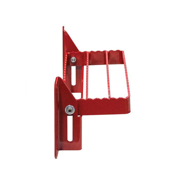 K&M Manufacturing Universal Flip-Up Tractor Step Red, large image number 3