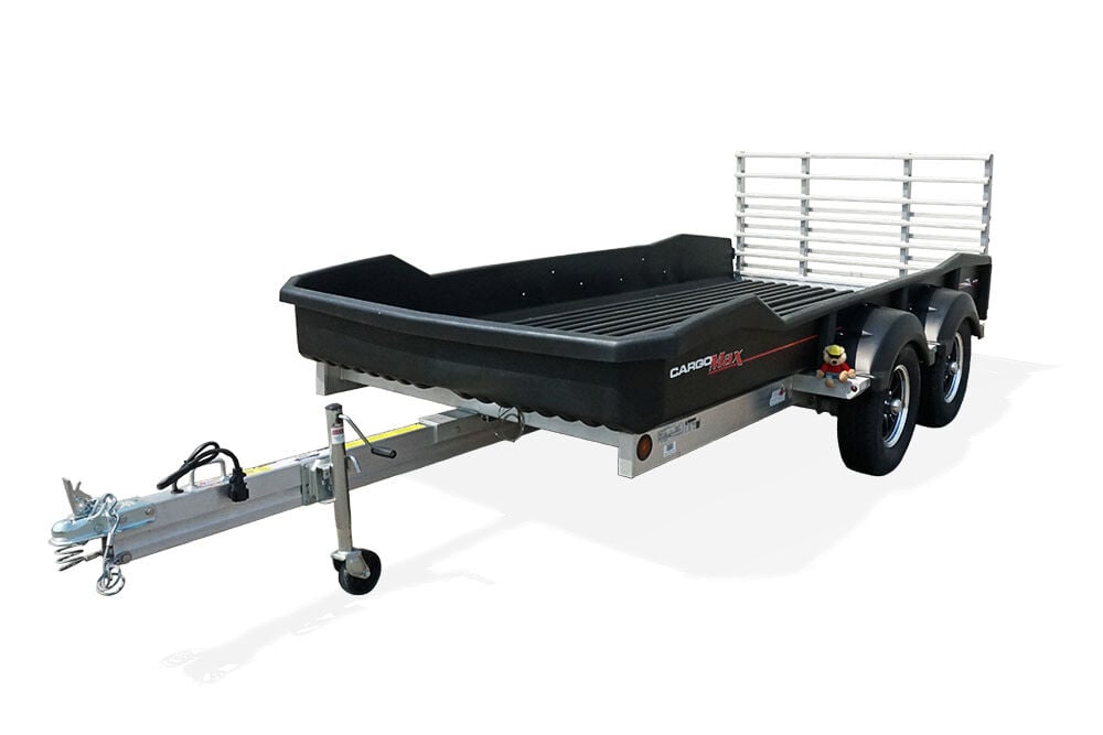 Cargomax XRT 13-73 T 3470# Tandem Axle Utility Trailer with Brakes 14in Tires Mag Rims and Bi-fold Ramp – 550-71251-00