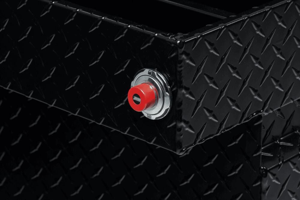 Weather Guard Saddle Truck Tool Box Aluminum Full Extra Wide Gloss Black, large image number 6