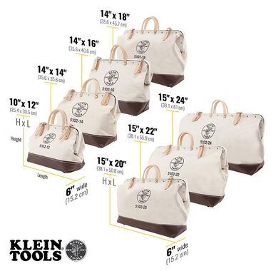 Klein Tools 18in (457 mm) Canvas Tool Bag, large image number 1