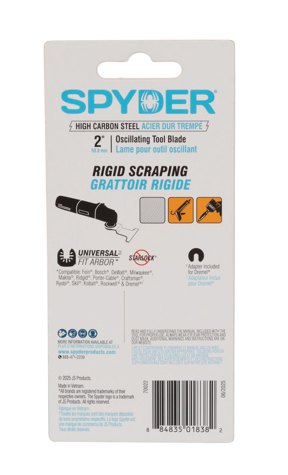 Spyder 2 Inch Oscillating Tool Rigid Scraper Blade, large image number 9