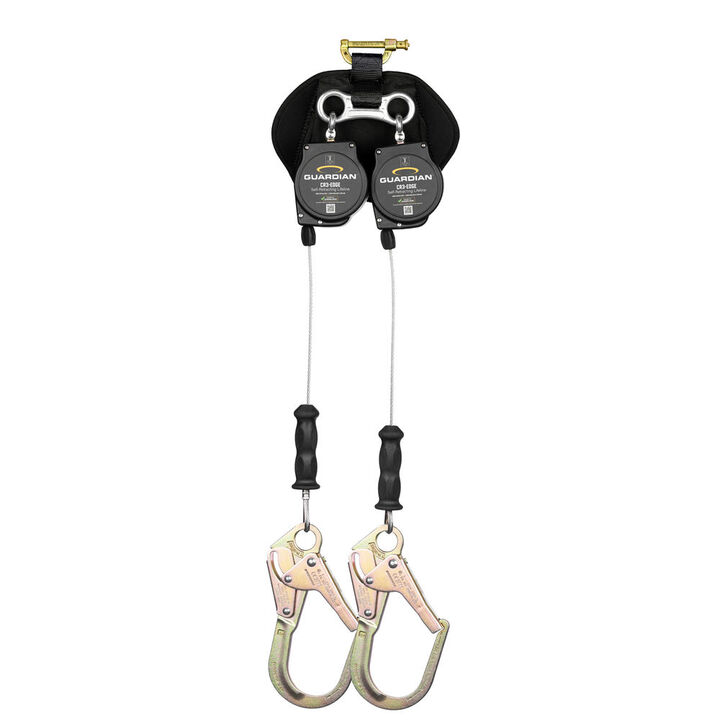 Guardian Fall Protection Class 2, CR3 Edge Self-Retracting Lifeline Dual Leg Steel Rebar Hook, large image number 0