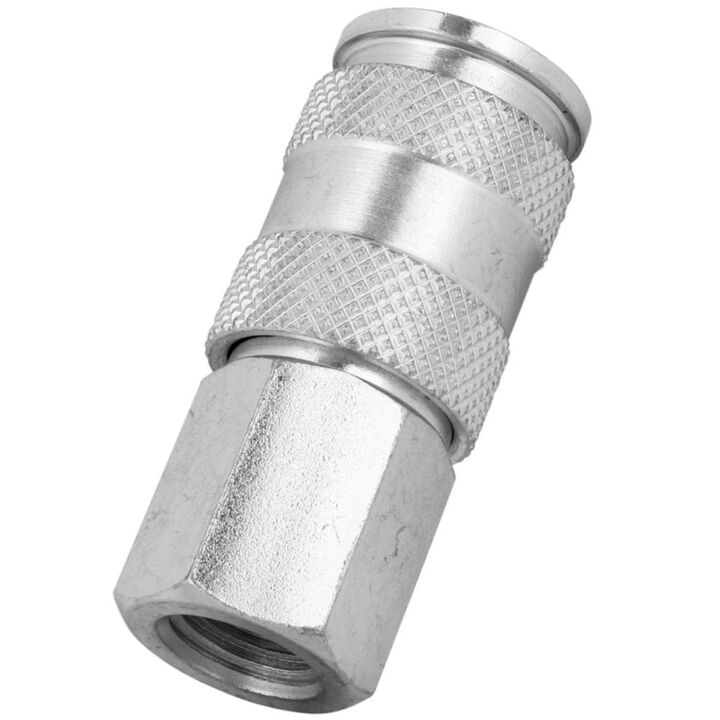 Milton Quick-Connect Steel Coupler 1/4in FNPT High Flow (V-Style), large image number 1