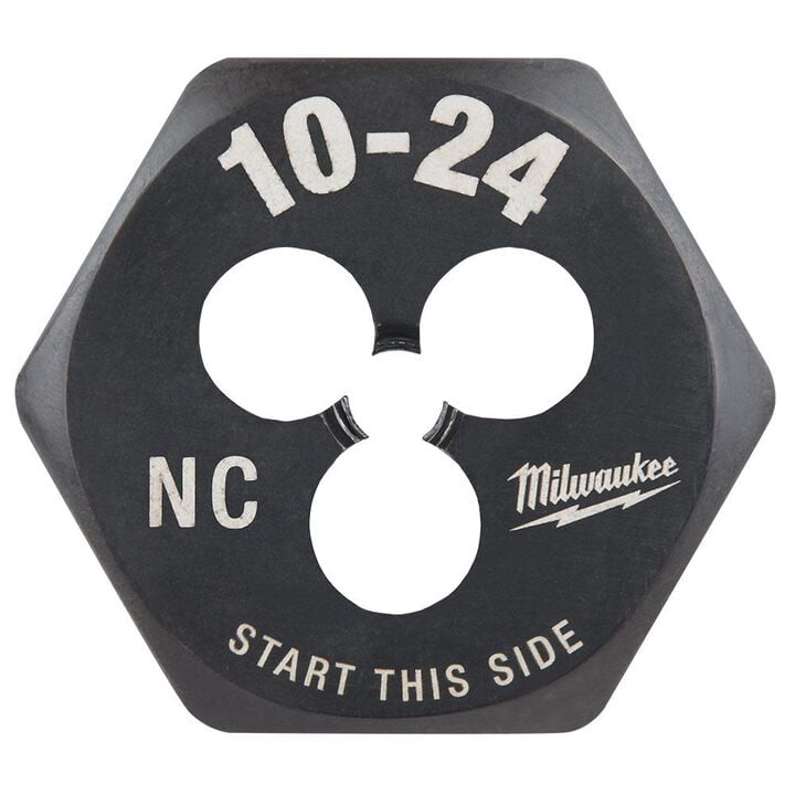 Milwaukee 10-24 NC 1-Inch Hex Threading Die, large image number 0