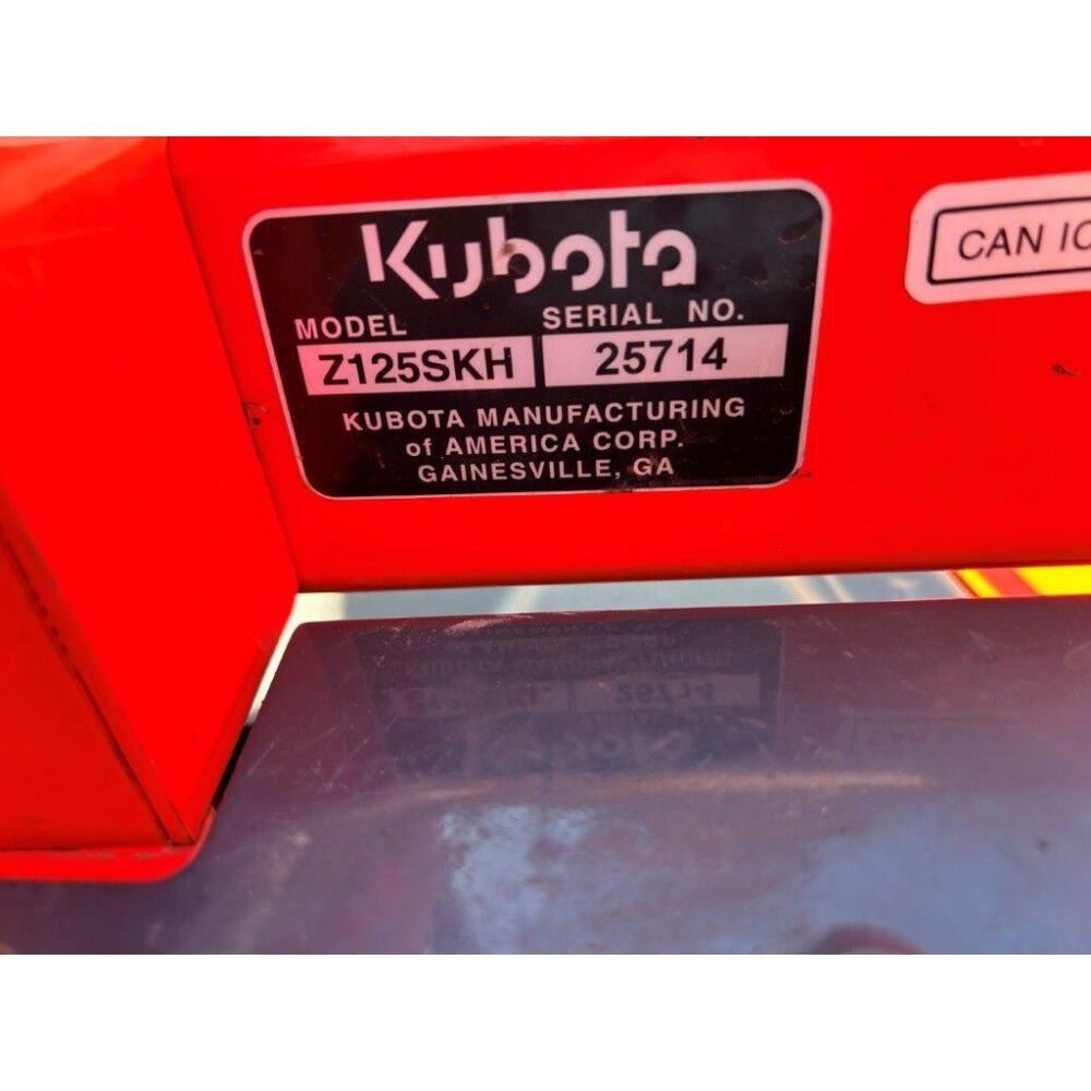 Kubota Z125SKH-54 Zero Turn Riding Mower - Used 2018 Z125SKH Kubota Z125SKH-54 Zero Turn Riding Mower - Used 2018 Z125SKH