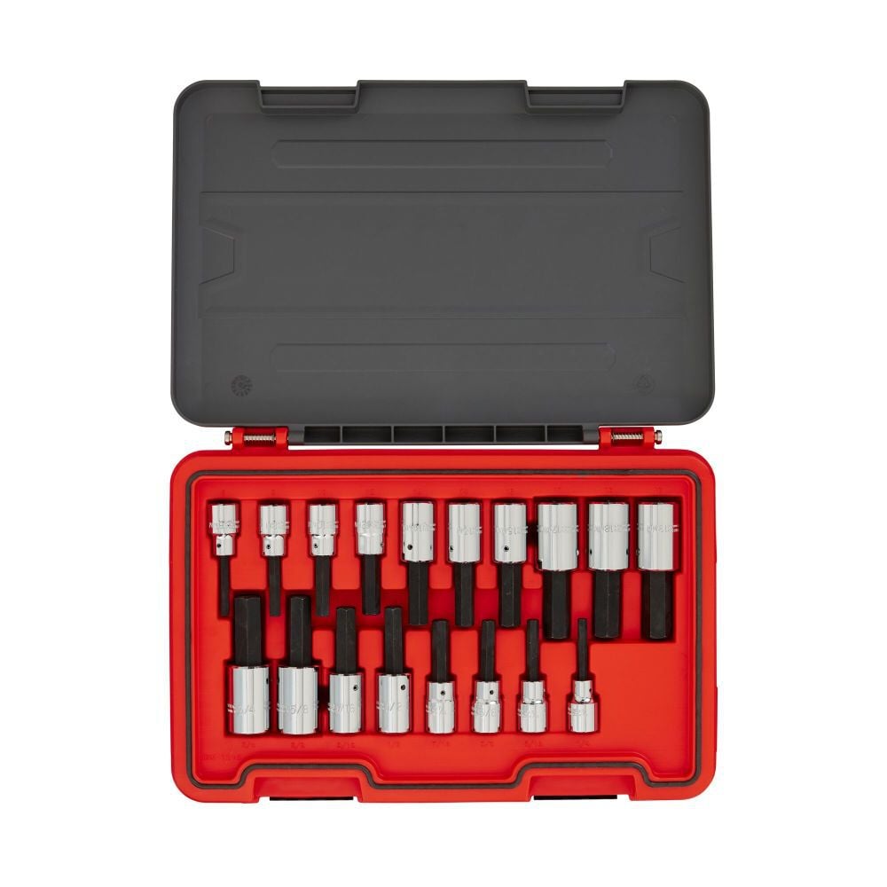 Proto Socket Set 1/2 DR SAE/MM HEX BIT SET 18pc, large image number 2