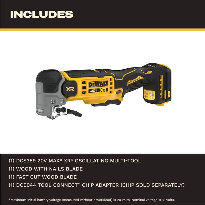 DEWALT 20V MAX XR Oscillating Multi-Tool (Bare Tool), large image number 1