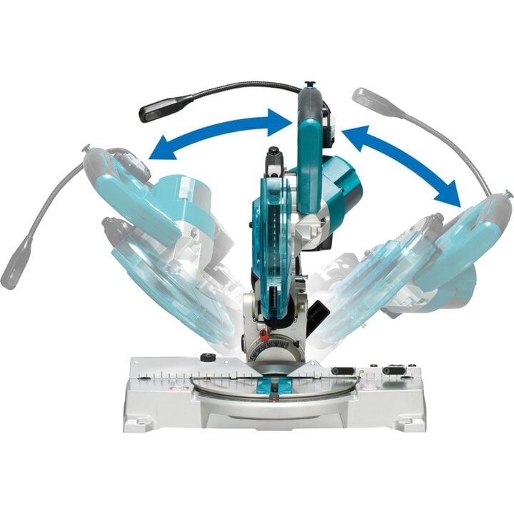 Makita 18V LXT 6 1/2in Compact Dual-Bevel Compound Miter Saw with Laser (Bare Tool), large image number 2