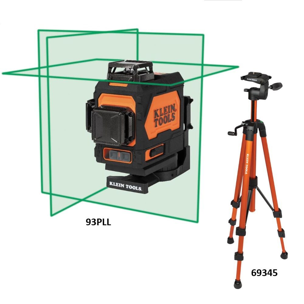 Klein Tools Rechargeable Self Leveling Green Planar Laser Level with Tripod Bundle, large image number 2