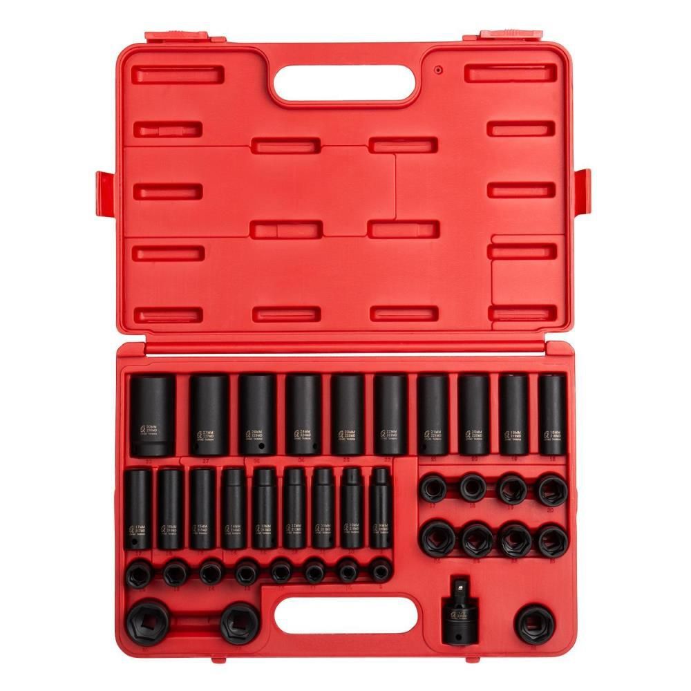 Sunex 39 pc. 1/2 In. Drive Metric Master Impact Socket Set, large image number 1