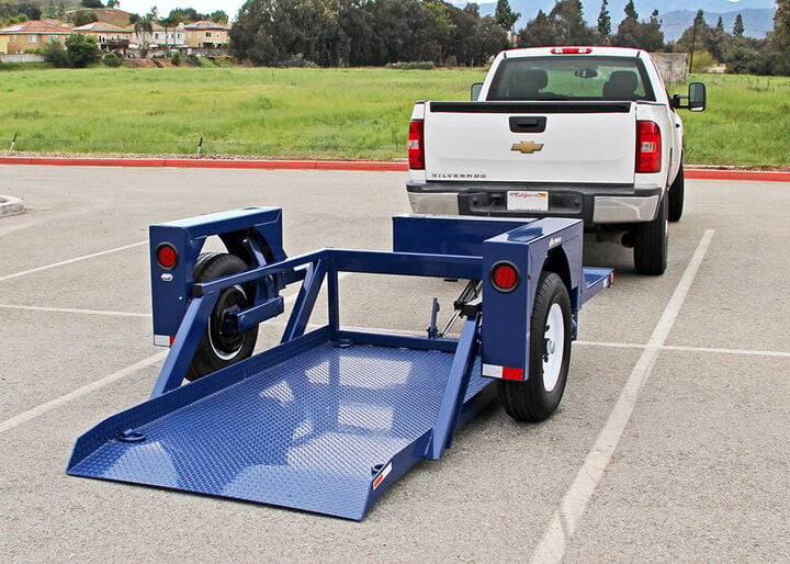 Air-Tow Trailers 8'6in Drop Deck Flatbed Trailer 52in Deck Width - 3500# Capacity, large image number 4