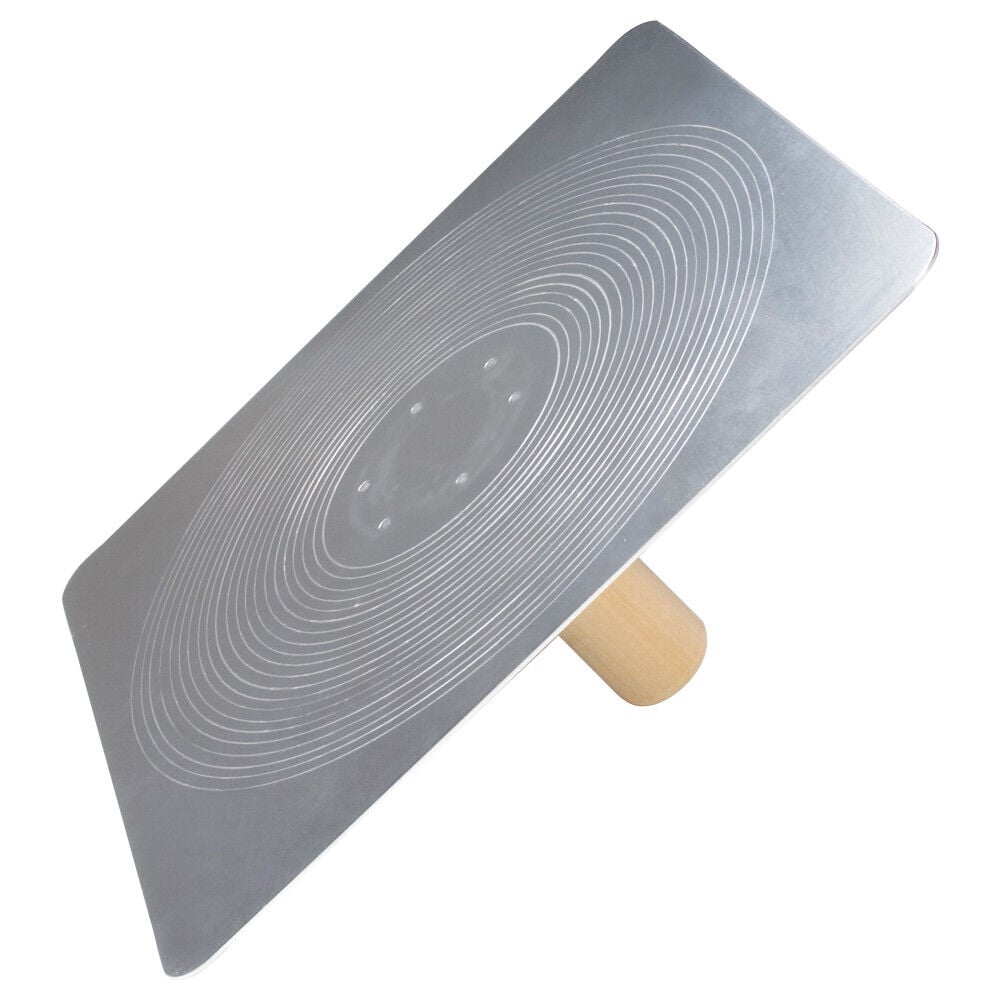 Kraft Tool Co 13 Inch x 13 Inch Aluminum Plastering Hawk with Wood Handle, large image number 1