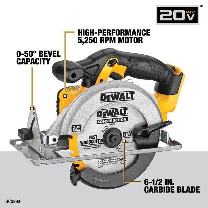 DEWALT 20V MAX 4-Tool Combo Kit Drill Driver, Impact, Circular Saw, and Flashlight, large image number 8