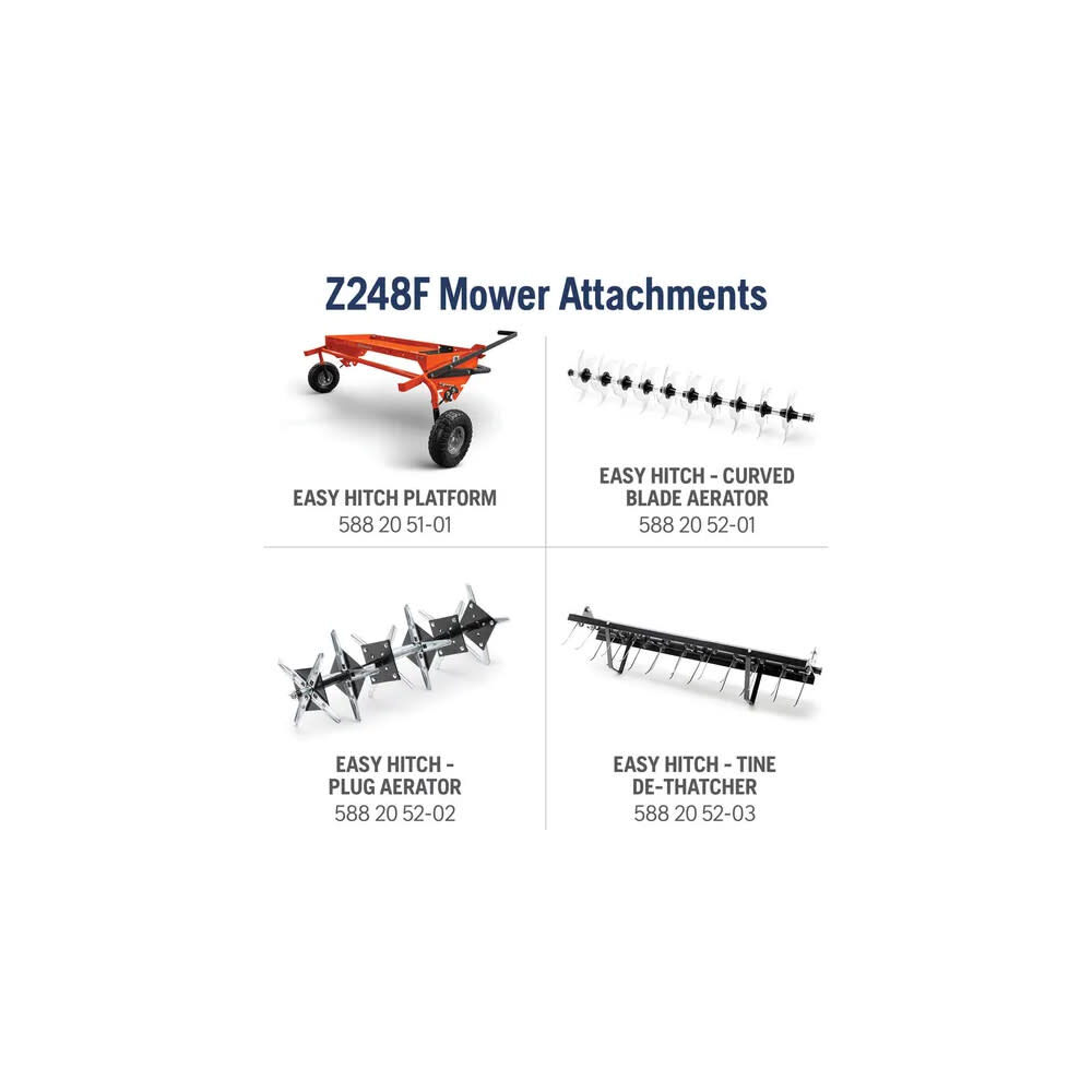 Husqvarna z254 attachments best sale