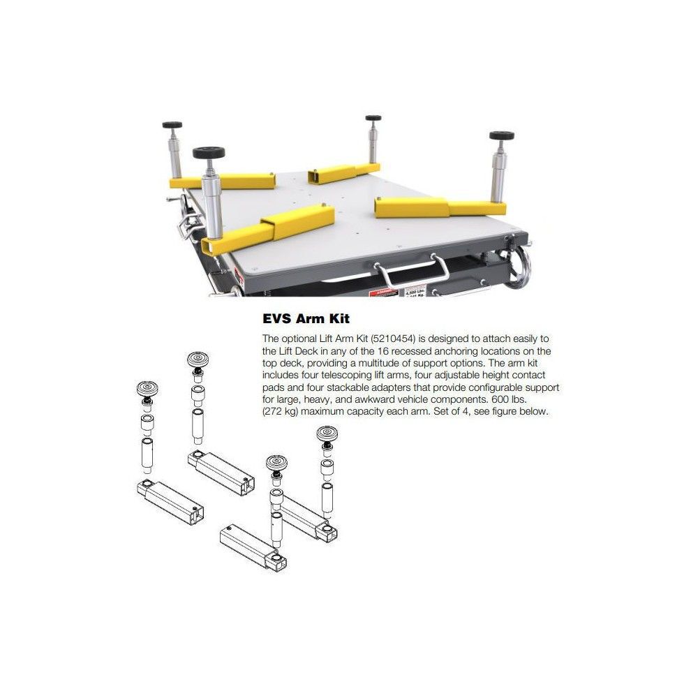 Bendpak Telescopic Arm Kit for Mobi-EVS Electric-Hydraulic Lift Tables, large image number 3