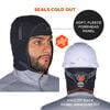 Ergodyne 6848 Short Fleece Winter Hard Hat Liner S/M Black, small image number 4