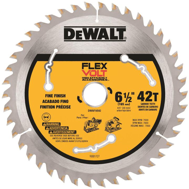DEWALT FLEXVOLT Track Saw Blade 6 1/2in 42T