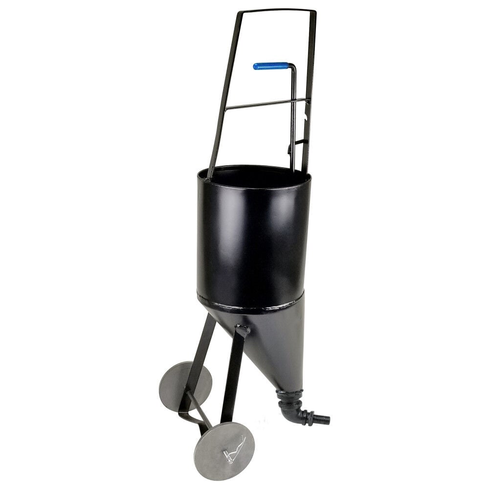 Kraft Tool Co 2.5 Gallon Black Steel Pour Pot with Wheel Kit, large image number 1
