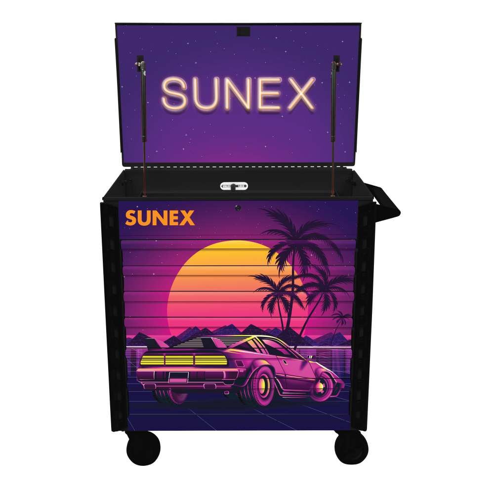 Sunex 39 Inch 6 Drawer Premium Service Cart 80s RETRO Design, large image number 11