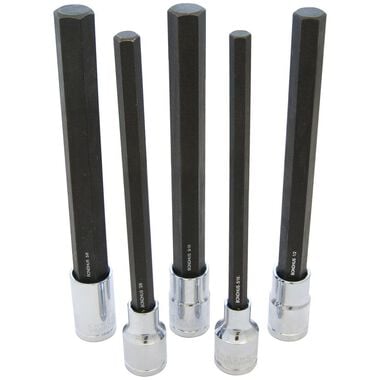 Bondhus Set of 5 6 Inch Socket Bits with Sockets