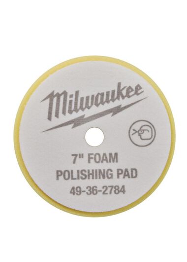 Milwaukee 7 in. Yellow Foam Polishing Pad 5PC, large image number 2