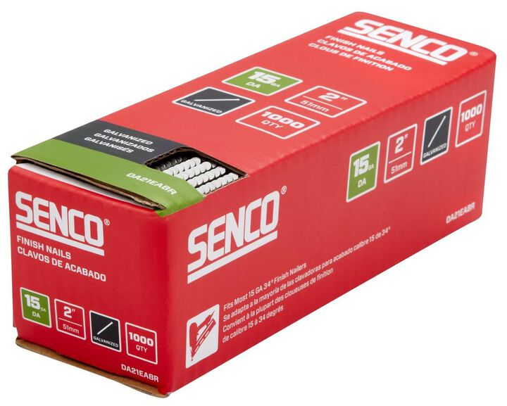 Senco 2 Inch 15 Gauge 34 deg Chisel Point Angled Strip Finish Nails, large image number 3