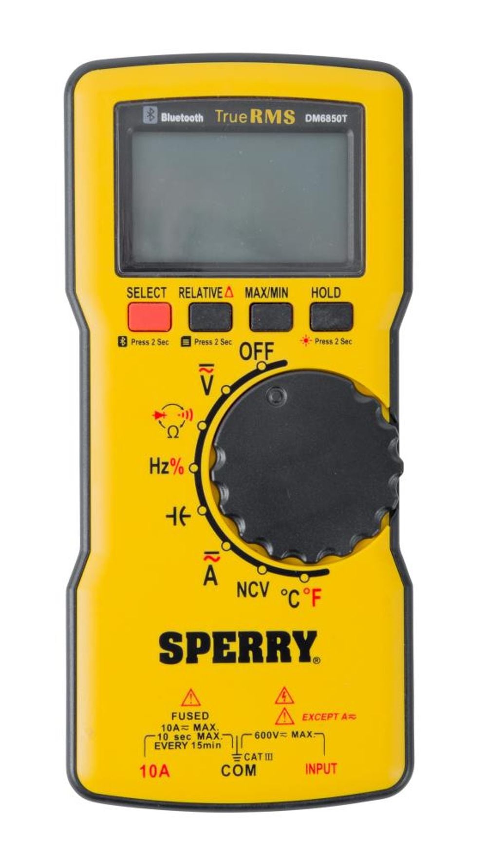 Sperry Instruments DM6850T Digital Multimeter Thin TRMS Bluetooth Autoranging 600 V AC/DC 10A Current Continuity Resistance Capacitance Frequency Temperature, large image number 2
