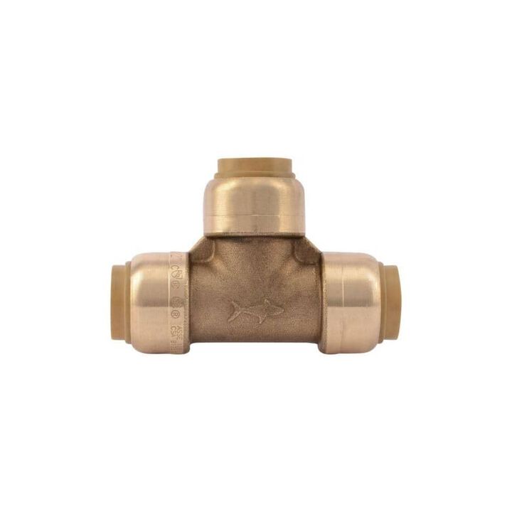 Sharkbite 1/2in x 1/2in x 1/2in Push to Connect Brass Tee, large image number 2