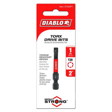 Diablo Tools 2 Inch #30 Torx Drive Bit, large image number 1
