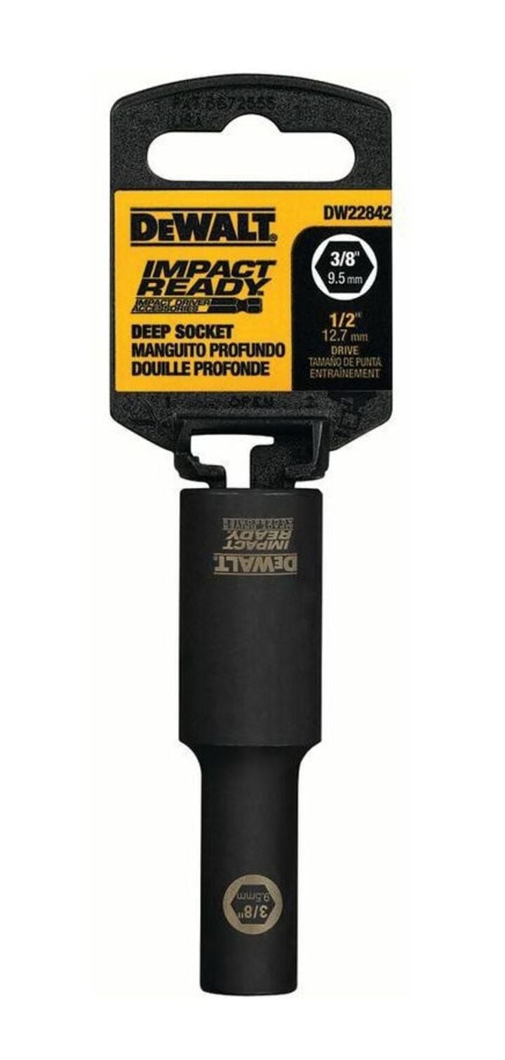 DEWALT 3/8-Inch Drive Impact Ready Deep 1/2 Inch Socket, large image number 1