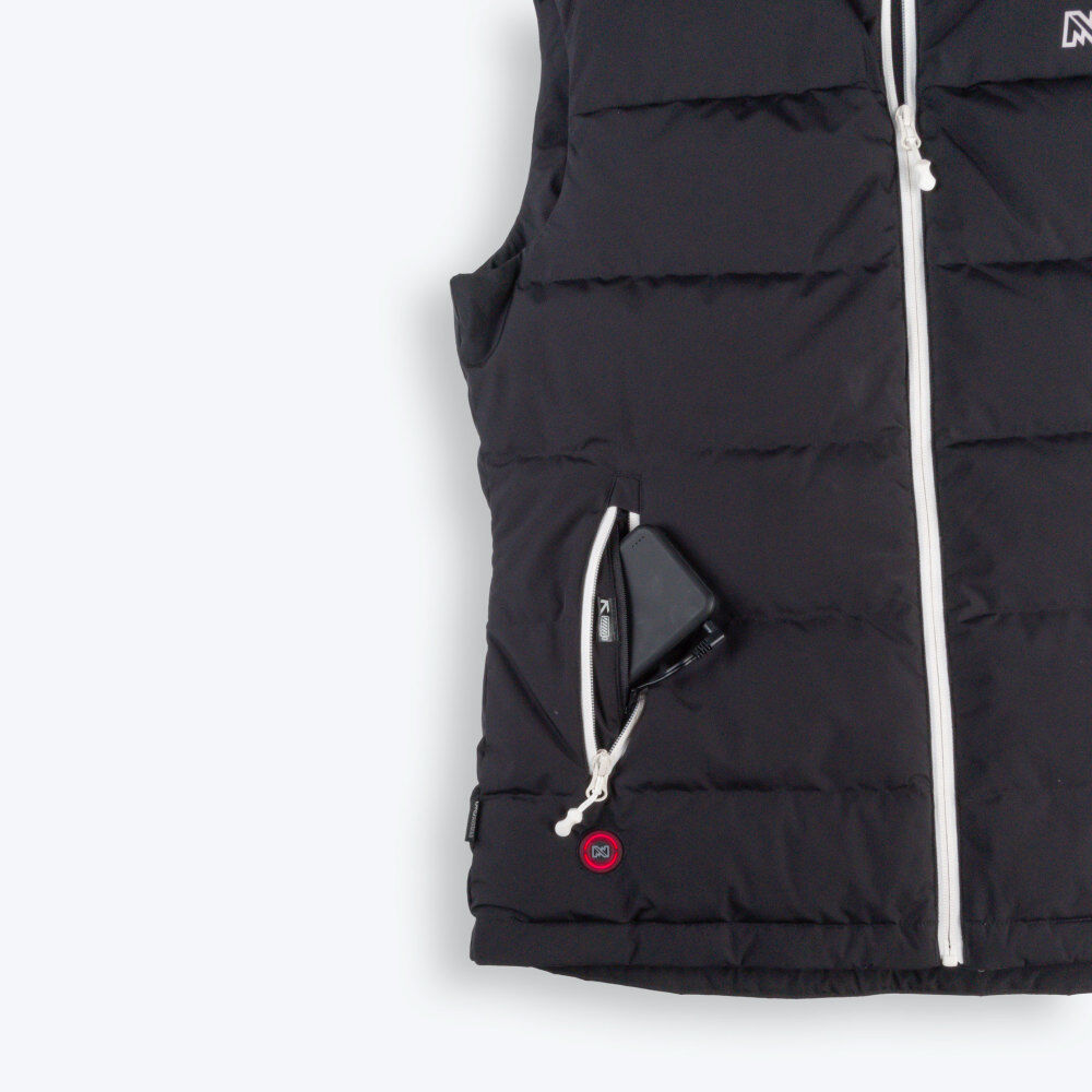 Mobile Warming Crest 2.0 Womens Black Heated Down Vest Kit 7.4V, large image number 3