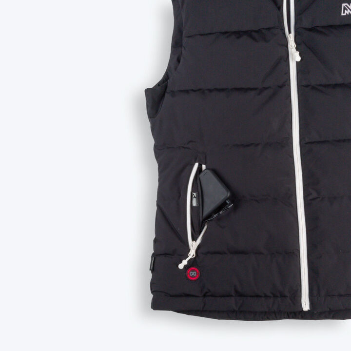 Mobile Warming Crest 2.0 Womens Black Heated Down Vest Kit 7.4V, large image number 2