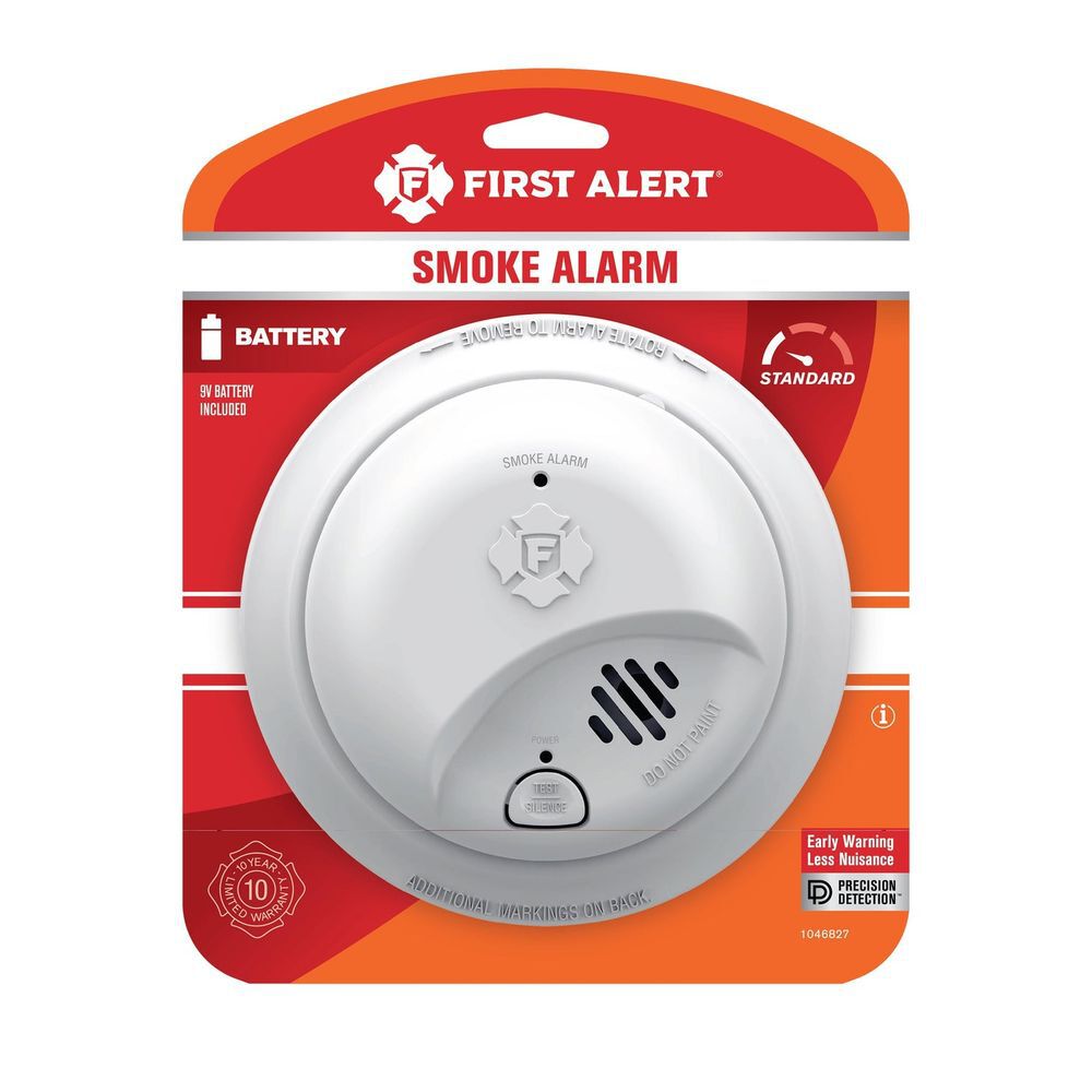 First Alert SMI100 9V Alkaline Battery Operated Sensor Smoke Alarm 1 Pack, large image number 3